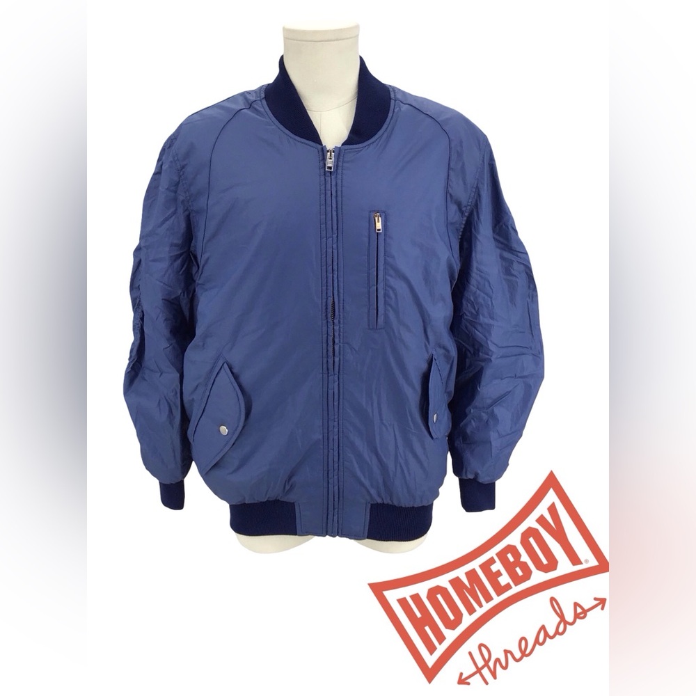 NWT Isabel Marant Blue Bomber Jacket with Ribbed Details Size 34